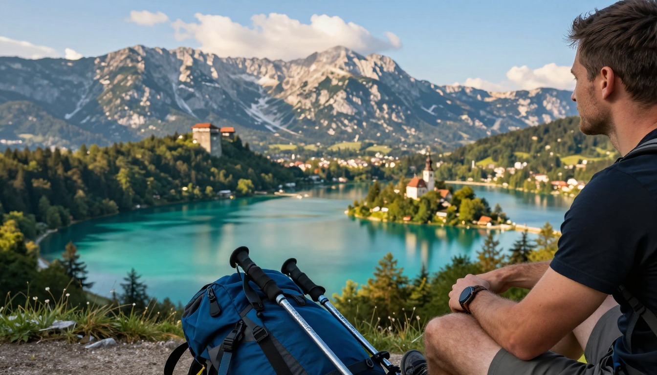 Illustrative detail from Mount Triglav & Lake Bled