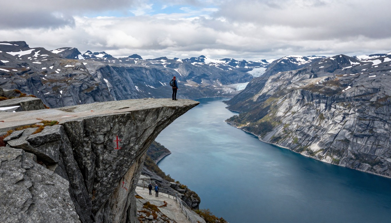 Illustration evoking Trolltunga