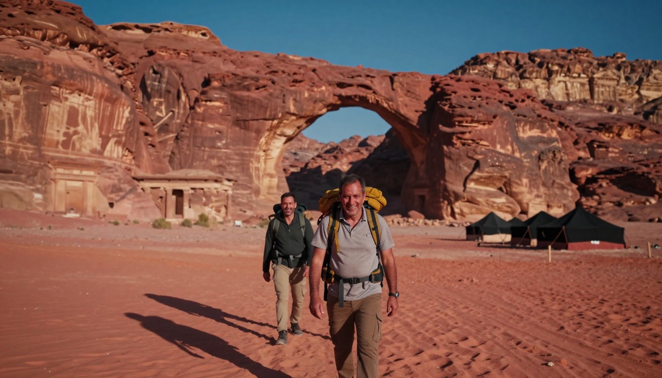 Illustration of the trail at Wadi Rum & the Jordan Trail to Petra