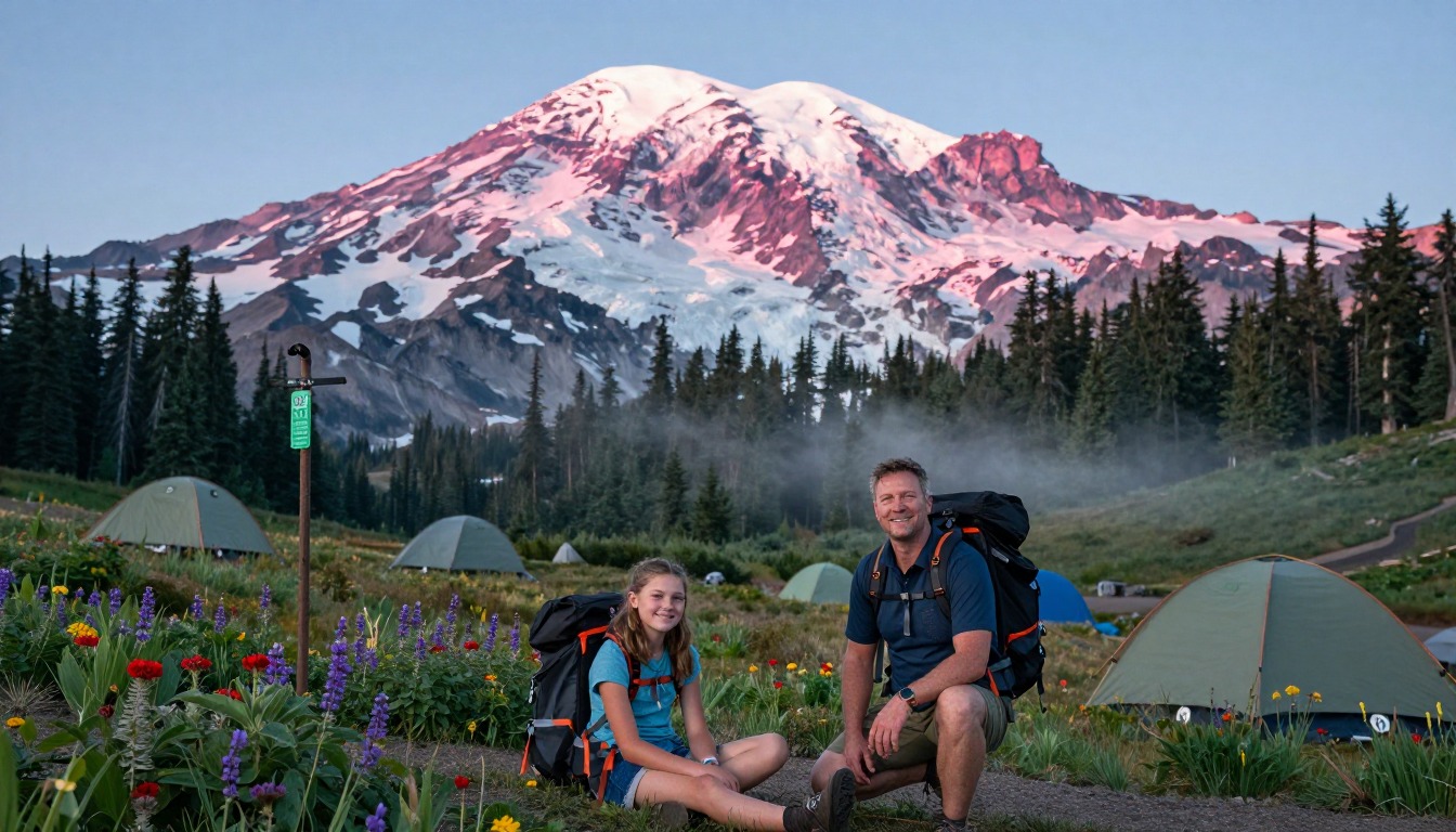 Illustration of a place to stay near Wonderland Trail — Mount Rainier