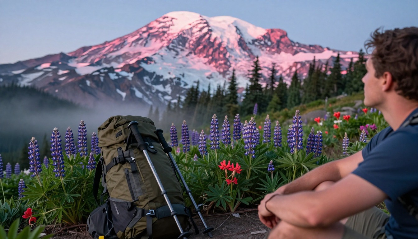Illustrative detail from Wonderland Trail — Mount Rainier