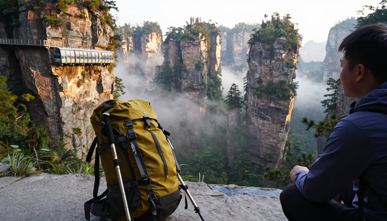 Illustrative detail from Zhangjiajie — the Avatar Pillars